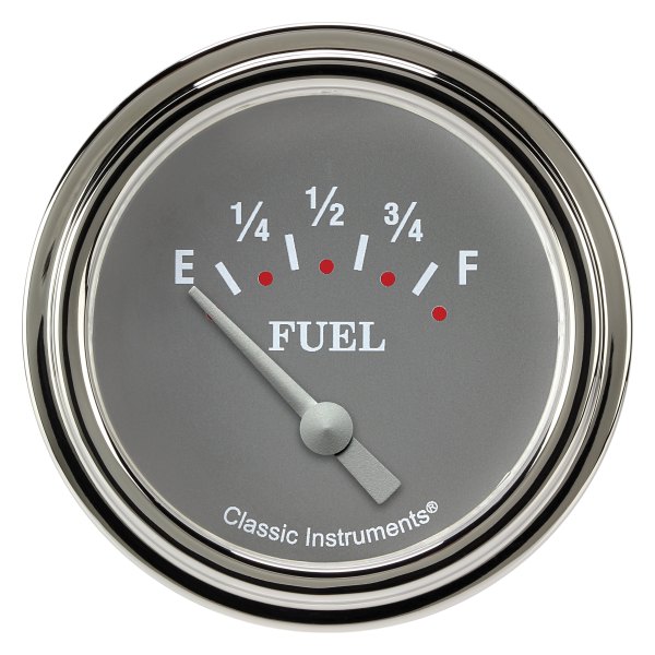 Classic Instruments® - Silver Gray Series 2-5/8" Fuel Level Gauge, 240-33