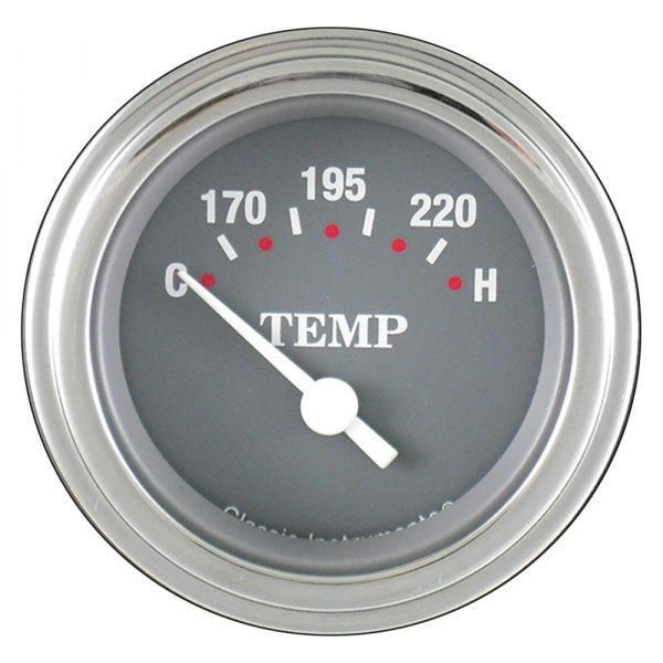Classic Instruments® - Silver Gray Series 2-1/8" Water Temperature Gauge