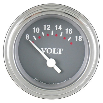 Classic Instruments® - SG Series Voltmeter, 8-18 V