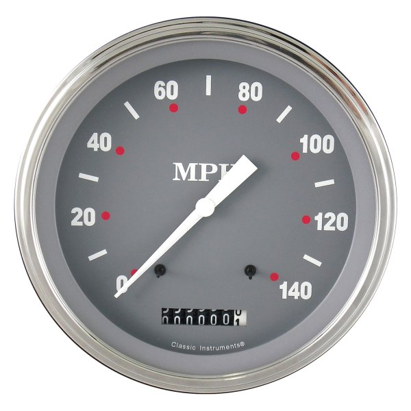 Classic Instruments® - Silver Gray Series 4-5/8" Speedometer, 140 MPH