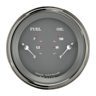 Classic Instruments® - SG Series 3-3/8" Fuel & Oil Dual Gauge, 240-33
