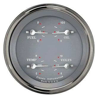 Classic Instruments® - SG Series 3-3/8" Quad Gauge, 75-10, 8-18 V
