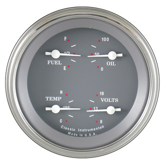 Classic Instruments® - SG Series 3-3/8" Quad Gauge, 240-33, 8-18 V