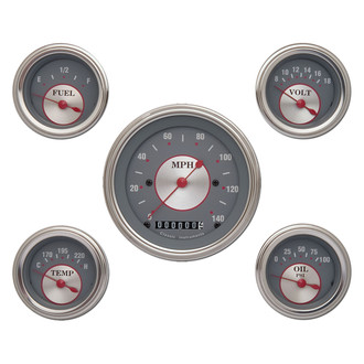 Classic Instruments® - Silver Series 3-3/8" Custom 5-Gauge Set