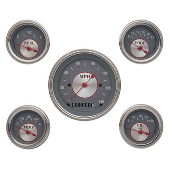 Classic Instruments® - Silver Series 3-3/8" Custom 5-Gauge Set