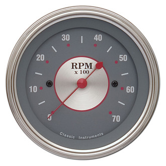 Classic Instruments® - Silver Series 3-3/8" Tachometer, 7,000 RPM