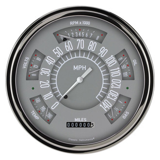 Classic Instruments® - 6-in-1 Gauge, 140 MPH, 8,000 RPM