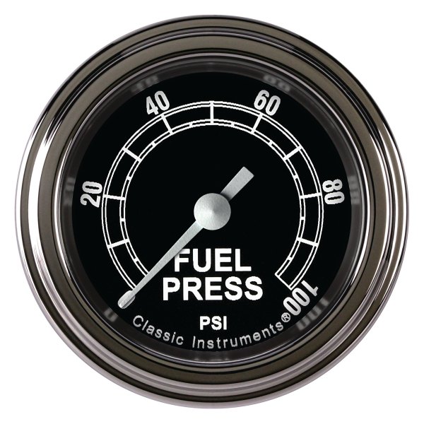Classic Instruments® - Traditional Series 2-1/8" Fuel Pressure Gauge, 100 psi