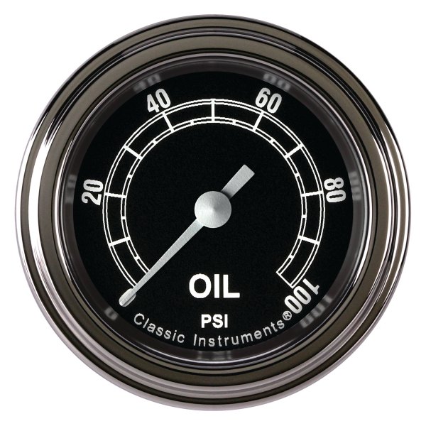 Classic Instruments® - Traditional Series 2-1/8" Oil Pressure Gauge, 100 psi