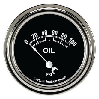 Classic Instruments® - Traditional Series Oil Pressure Gauge, 100 psi