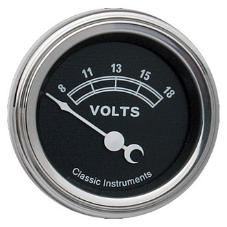 Classic Instruments® - Traditional Series 2-1/8" Voltmeter, 8-18 V