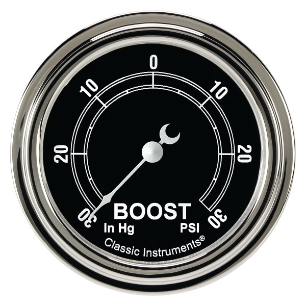 Classic Instruments® - Traditional Series 2-5/8" Boost/Vacuum Gauge, -30 in Hg +30 PSI