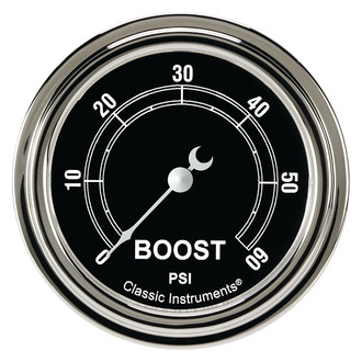 Classic Instruments® - Traditional Series 2-5/8" Boost Gauge, 60 psi
