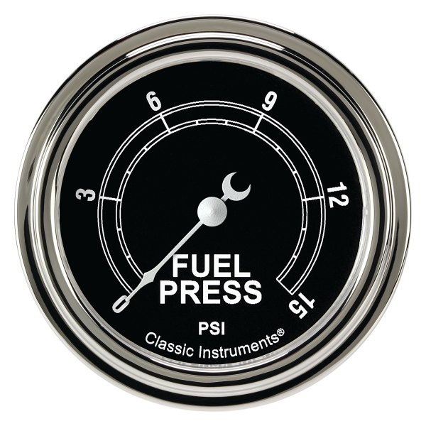 Classic Instruments® - Traditional Series 2-5/8" Fuel Pressure Gauge, 15 psi