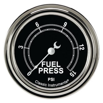 Classic Instruments® - Traditional Series 2-5/8" Fuel Pressure Gauge, 15 psi