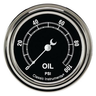 Classic Instruments® - Traditional Series 2-5/8" Oil Pressure Gauge, 100 psi