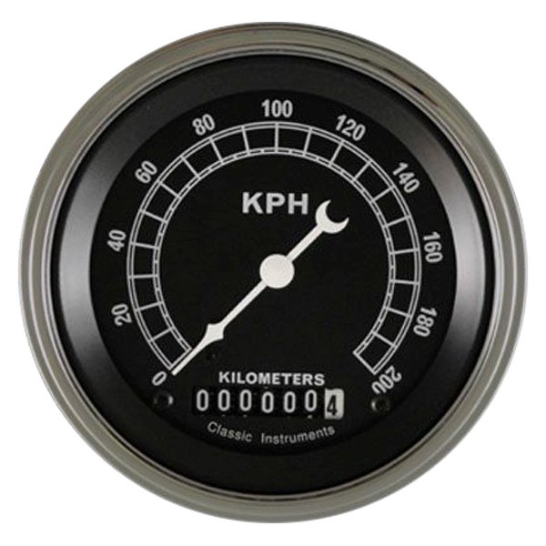 Classic Instruments® - Traditional Series 3-3/8" Speedometer, 200 KPH