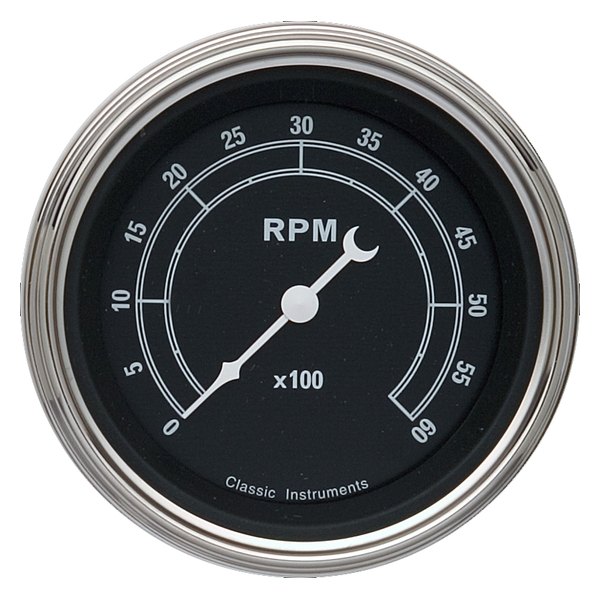 Classic Instruments® - Traditional Series 3-3/8" Tachometer, 6,000 RPM