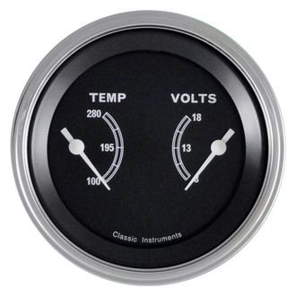 Classic Instruments® - Traditional Series 3-3/8" Dual Temperature & Volt Gauge