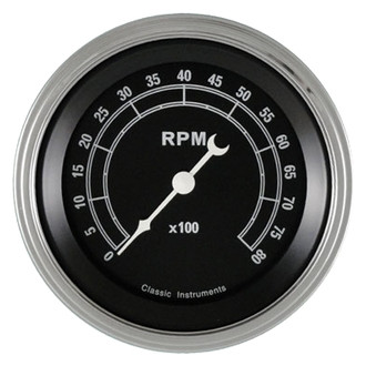 Classic Instruments® - Traditional Series 3-3/8" Tachometer, 8,000 RPM