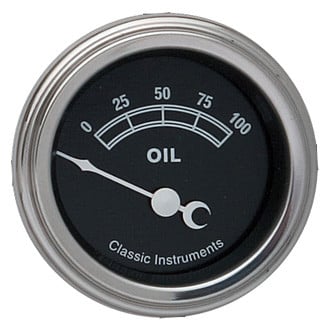 Classic Instruments® - Traditional Series 2-1/8" Oil Pressure Gauge, 100 psi