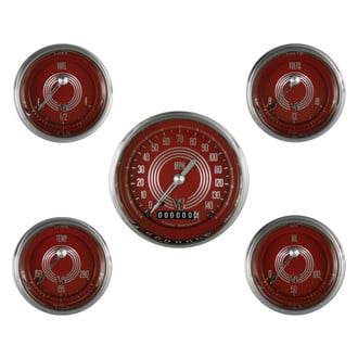 Classic Instruments® - V8 Steelie Series 3-3/8" Custom 5-Gauge Set