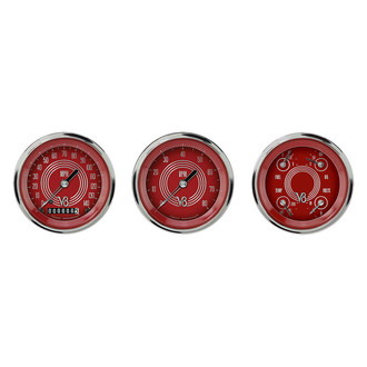Classic Instruments® - V8 Steelie Series 3-3/8" Custom 3-Gauge Set