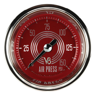 Classic Instruments® - V8 Steelie Series Air Pressure Gauge, 150 psi