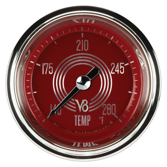 Classic Instruments® - V8 Steelie Series 2-1/8" Water Temperature Gauge
