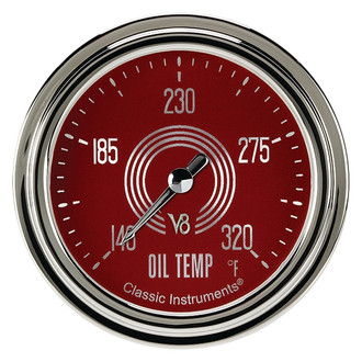 Classic Instruments® - V8 Steelie Series 2-5/8" Oil Temperature Gauge