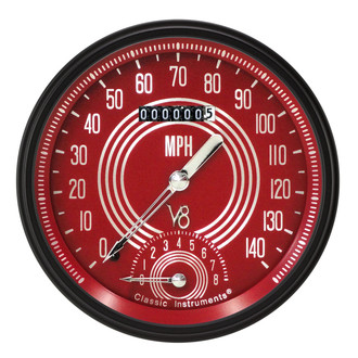 Classic Instruments® - V8 Steelie Series 4-5/8" Speedtachular, 140 MPH, 8,000 RPM