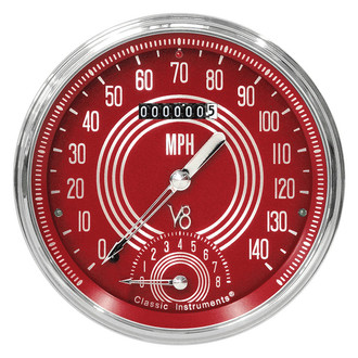 Classic Instruments® - V8 Steelie Series 4-5/8" Speedtachular, 140 MPH, 8,000 RPM