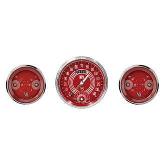 Classic Instruments® - V8 Steelie Series Custom 3-Gauge Set