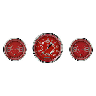 Classic Instruments® - V8 Steelie Series 4-5/8" Custom 3-Gauge Set