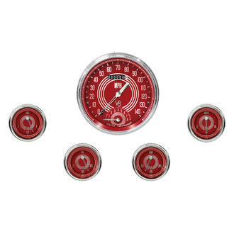Classic Instruments® - V8 Steelie Series 4-5/8" Custom 5-Gauge Set