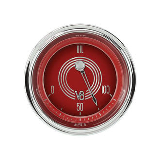 Classic Instruments® - V8 Steelie Series Oil Pressure Gauge, 100 psi