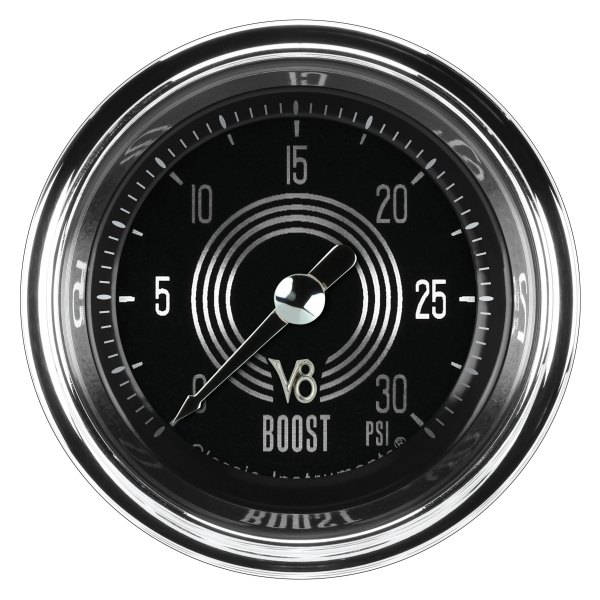 Classic Instruments® - V8 Speedster Series 2-1/8" Boost Gauge, 30 psi