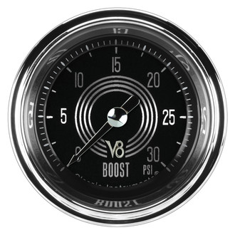 Classic Instruments® - V8 Speedster Series 2-1/8" Boost Gauge, 30 psi