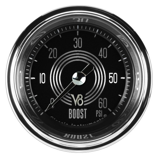 Classic Instruments® - V8 Speedster Series 2-1/8" Boost Gauge, 60 psi