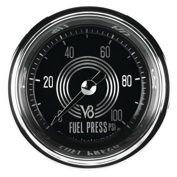 Classic Instruments® - V8 Speedster Series 2-1/8" Fuel Pressure Gauge, 100 psi