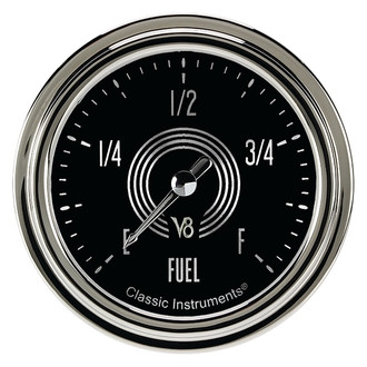 Classic Instruments® - V8 Speedster Series 2-5/8" Fuel Level Gauge, Programmable