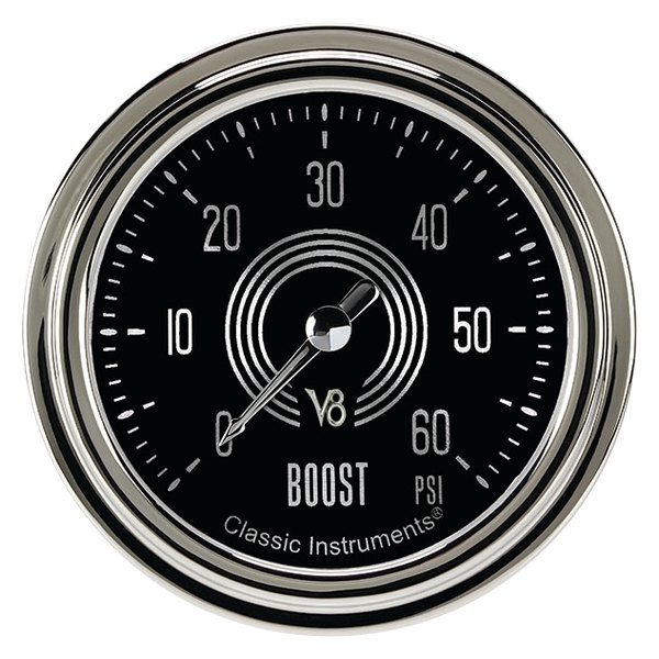 Classic Instruments® - V8 Speedster Series 2-5/8" Boost Gauge, 60 psi