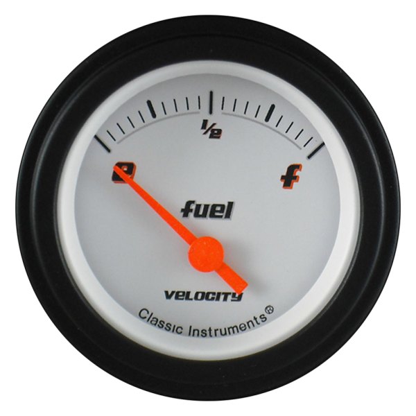 Classic Instruments® - Velocity White Series 2-1/8" Fuel Level Gauge, 240-33