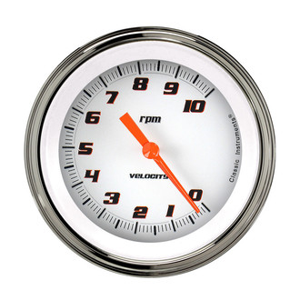 Classic Instruments® - Velocity White Series 3" Tachometer, 10,000 RPM