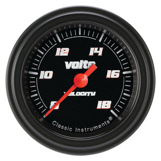 Classic Instruments® - Velocity Series 2-1/8" Voltmeter, 8-18 V