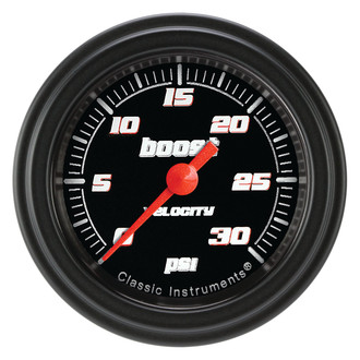 Classic Instruments® - Velocity Series 2-1/8" Boost Gauge, 30 psi