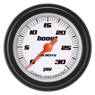 Classic Instruments® - Velocity Series 2-1/8" Boost Gauge, 30 psi