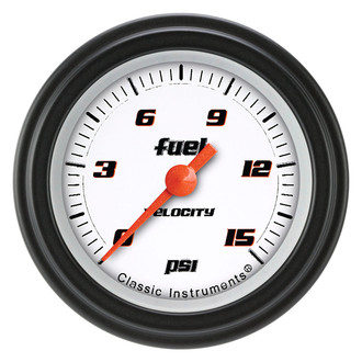 Classic Instruments® - Velocity Series 2-1/8" Fuel Pressure Gauge, 15 psi