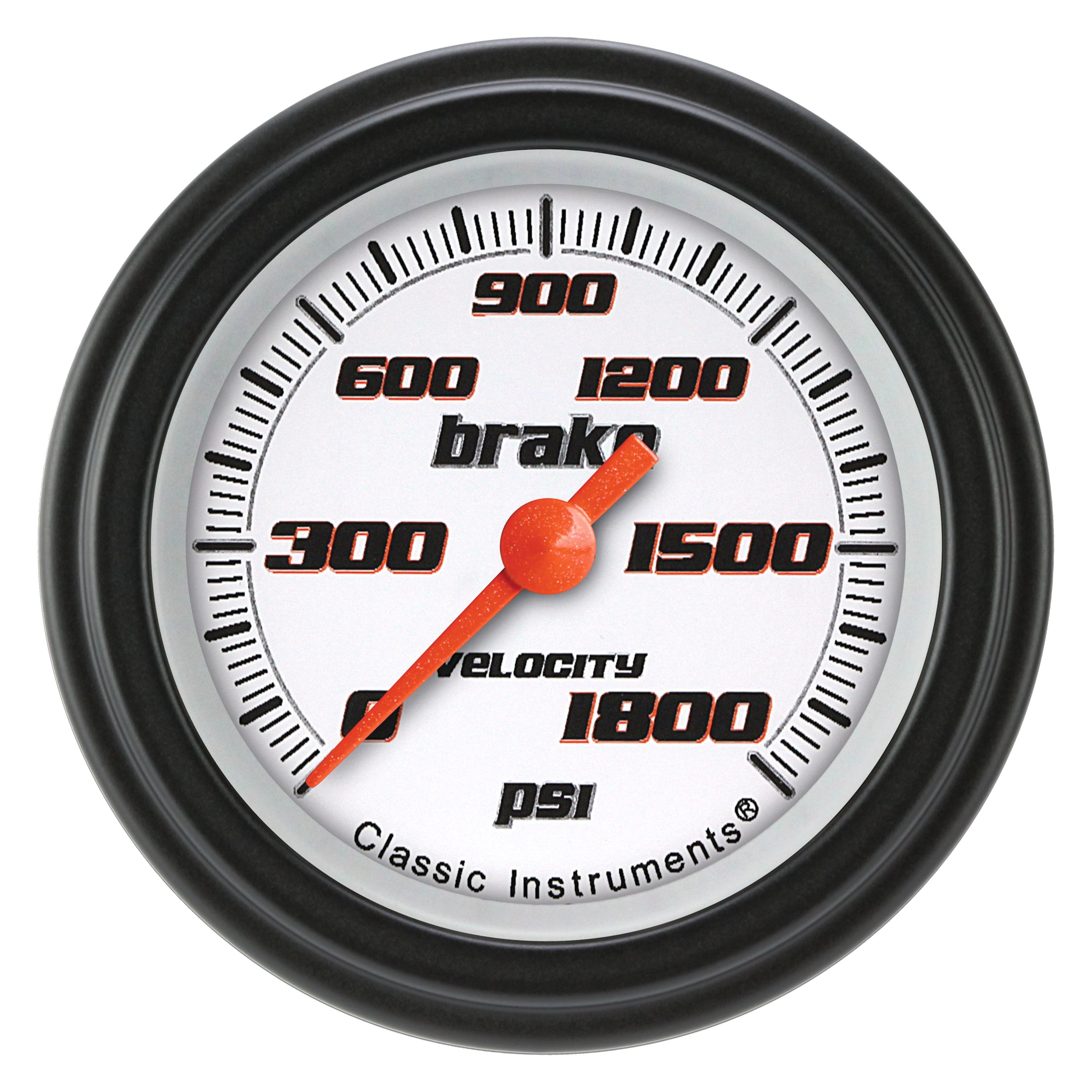 Classic Instruments® VS167WBLF Velocity White Series 21/8" Brake