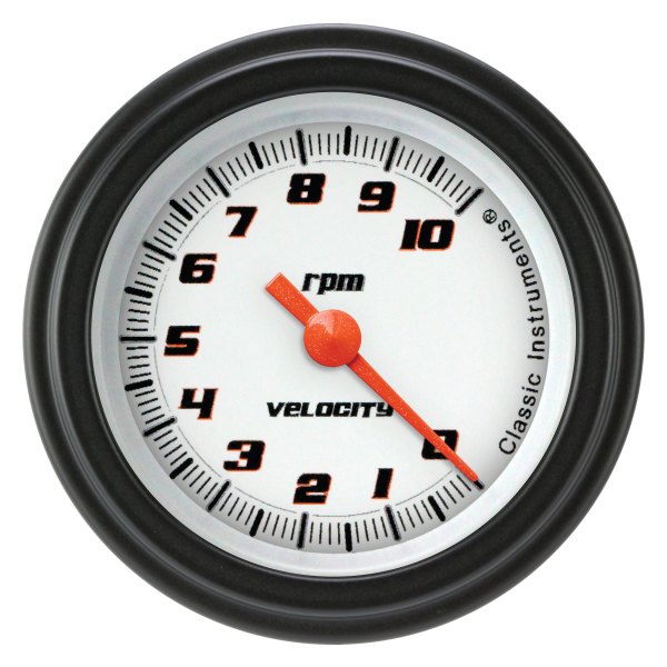 Classic Instruments® - Velocity White Series 2-1/8" Tachometer, 8,000 RPM